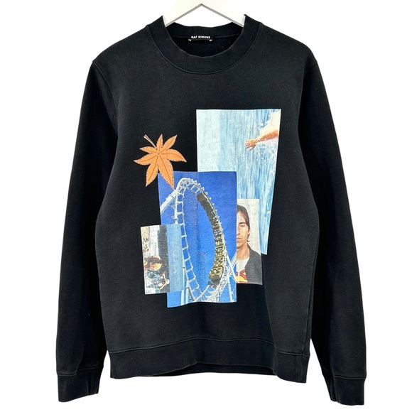 [sold] Raf Simons SS15 Black Rollercoaster Printed Sweatshirt ASO Rihanna sz S - Picture 2 of 15